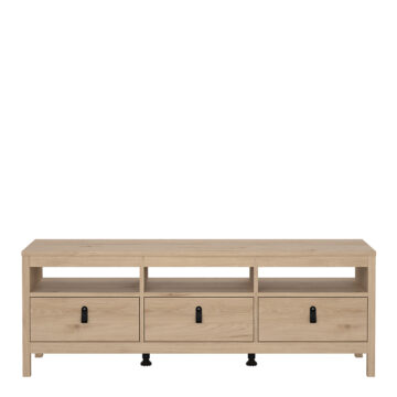 Seville TV-Unit 3 Drawers in Jackson Hickory Oak