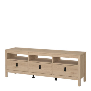 Seville 3 Drawer TV Unit 151cm | Jackson Hickory Oak Finish