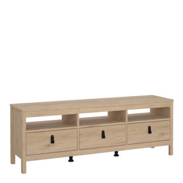 Seville TV-Unit 3 Drawers in Jackson Hickory Oak