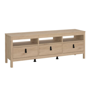Seville TV-Unit 3 Drawers in Jackson Hickory Oak | Assembly Required