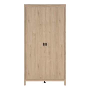 Seville Wardrobe with 2 Doors in Jackson Hickory Oak