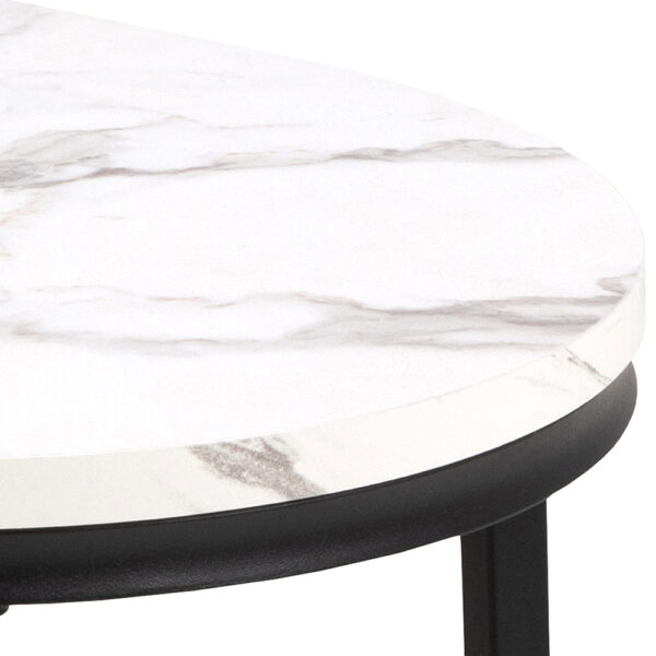 Spiro Coffee Table Set with White Marble Top | Assembly Required
