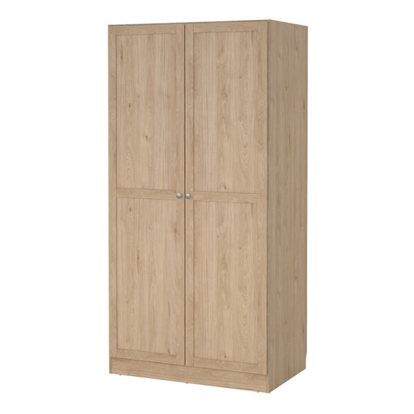 Studio Wardrobe Collection Wardrobe with 2 Frame Doors in Jackson Hickory | Assembly Required
