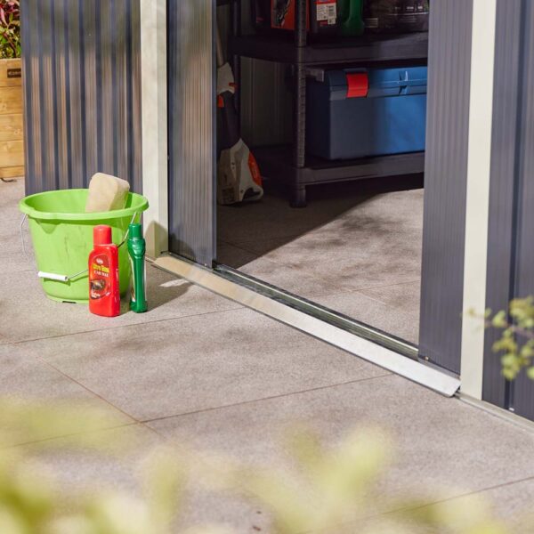 Oakworld Alfresco Trentvale Metal Apex Shed Dark Grey 10x12 | Assembly Required