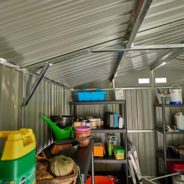 Oakworld Alfresco Trentvale Metal Apex Shed Dark Grey 10x12 | Assembly Required
