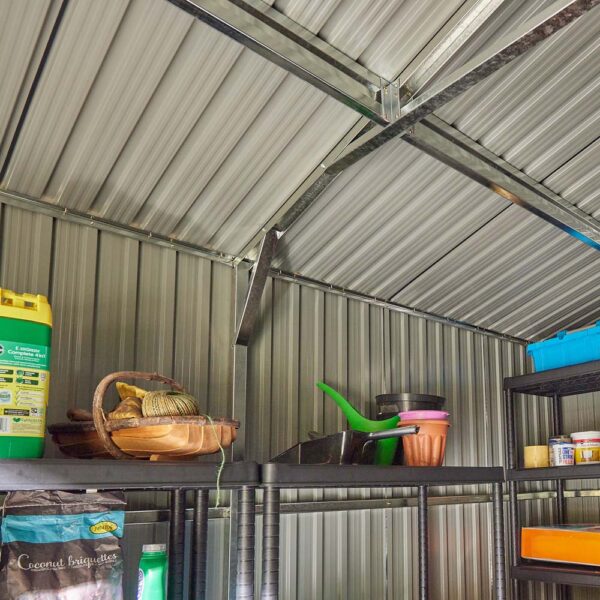 Oakworld Alfresco Trentvale Metal Apex Shed Dark Grey 10x12 | Assembly Required