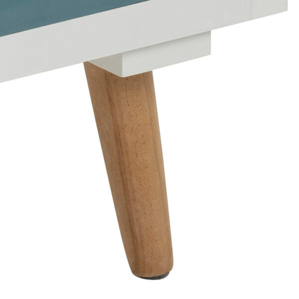 Thais White Shabby Chic Multi Coloured Bedside with 4 Drawers | Assembly Required