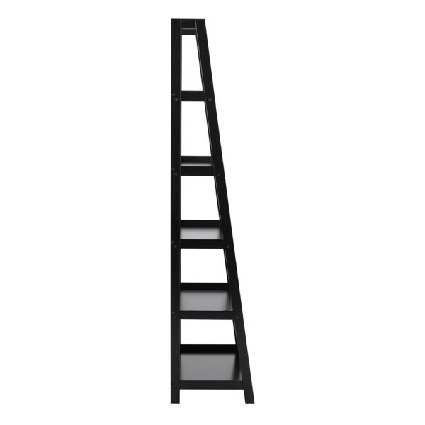 Wally Bookcase with 5 Shelves in Black | Assembly Required