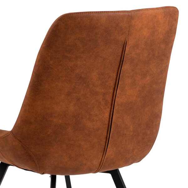 Waylor Dining Chair in Brown Fabric | Assembly Required