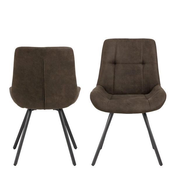 Waylor Dining Chair in Grey Fabric