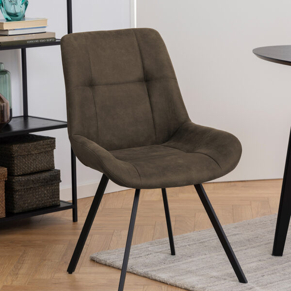 Waylor Dining Chair in Grey Fabric | Assembly Required