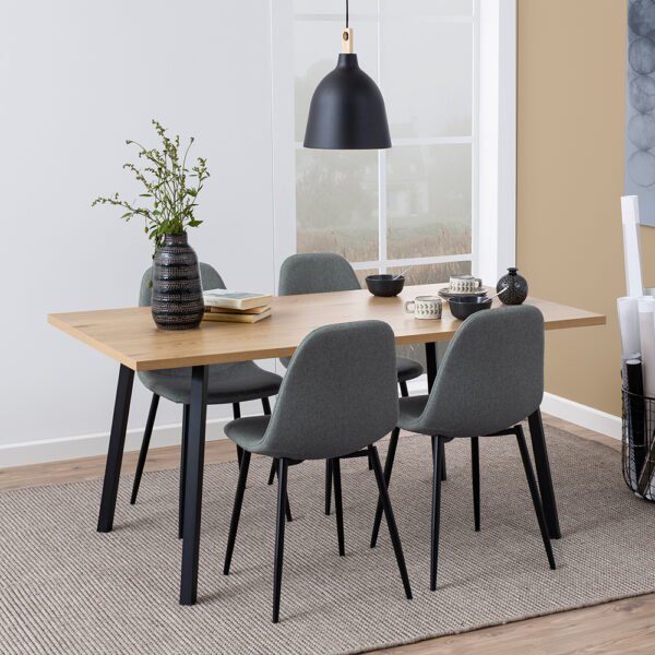 Wilma Dining Chair in Light Grey Set of 4 | Assembly Required