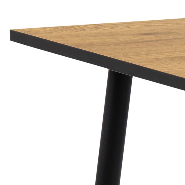 Wilma Small Dining Table in Oak & Black Legs | Assembly Required