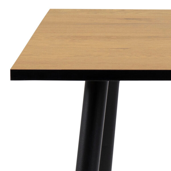 Wilma Small Dining Table in Oak & Black Legs | Assembly Required