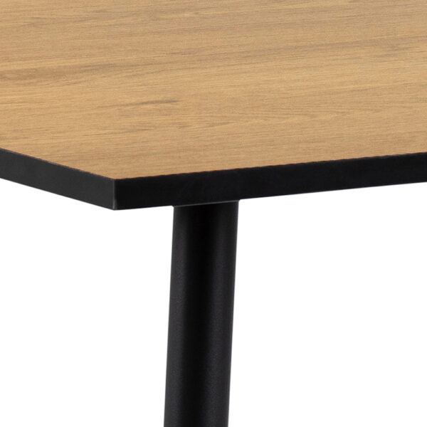 Wilma Small Dining Table in Oak & Black Legs | Assembly Required
