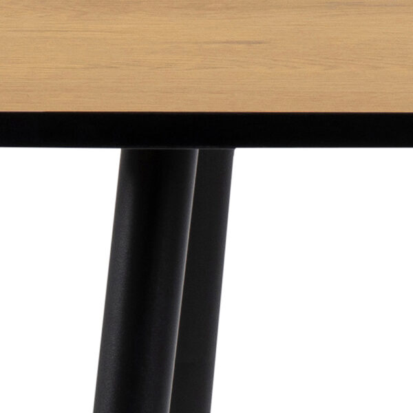 Wilma Small Dining Table in Oak & Black Legs | Assembly Required