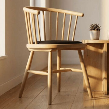 Bruges Upholstered Dining Carver Chair - Dark Grey Pad | Assembled