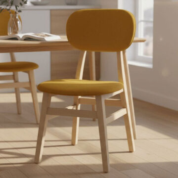 Bruges Upholstered Dining Chair - Mustard Pad | Assembled