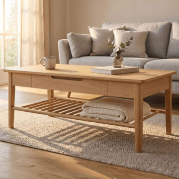 Bruges Coffee Table With Drawer | Assembled