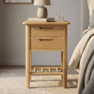 Bruges 2 Drawer Bedside Cabinet | Assembled