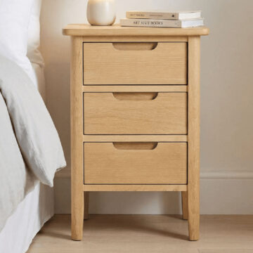 Bruges 3 Drawer Bedside Cabinet | Assembled