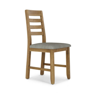 Kalmar Oak Dining Chair | Victoria Linen | Assembled