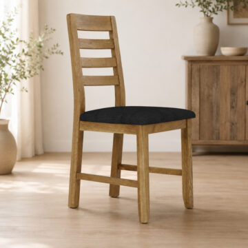 Kalmar Oak Dining Chair | Victoria Steel | Assembled