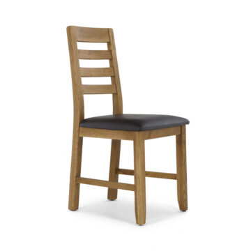 Kalmar Oak Dining Chair | Brown PU