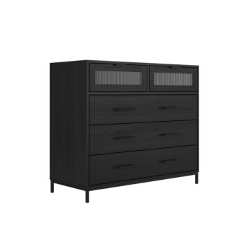 Edison Matt Black 2 Over 3 Chest of Drawers