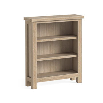 Oaktide White Wash Low Bookcase