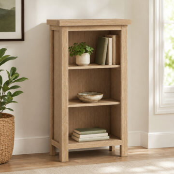 Oaktide Mini Bookcase - Oak - White Wash