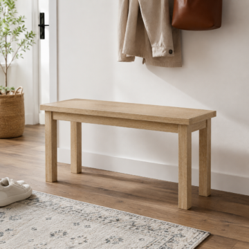 Oaktide Bench Chair | Oak | White Wash