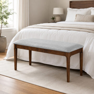 Lauderdale Bench - Walnut Finish