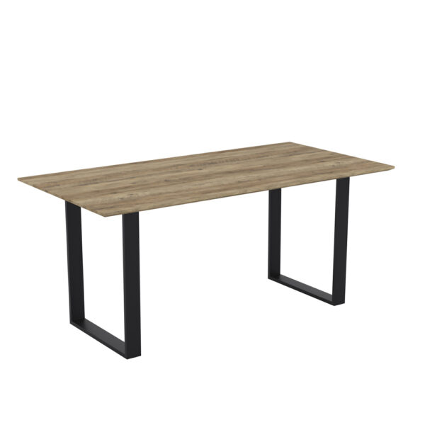 Euston Russet / Black Dining Table | Assembly Required