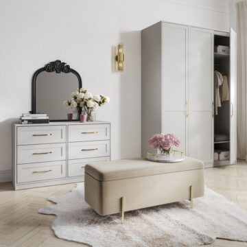 Texas White 1 Door Wardrobe