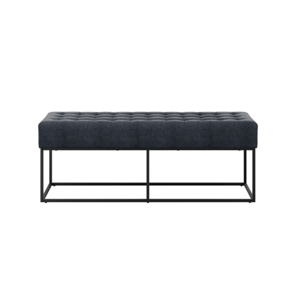 Boden Steel Grey Bench | Assembly Required