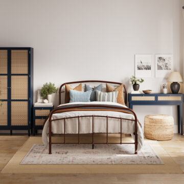Borde Blue Rattan 2 Over 4 Chest of Drawers