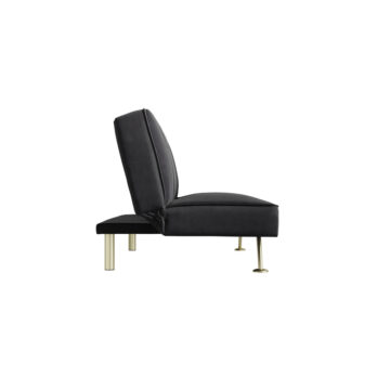 Bupton Sofa Bed Black Velvet / Brushed Gold