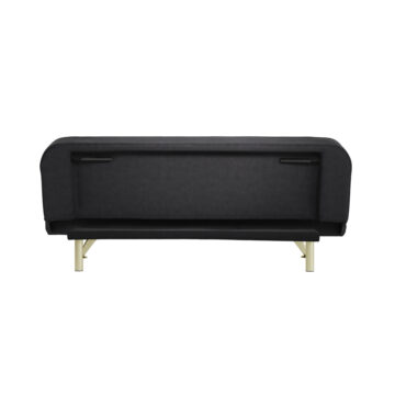 Bupton Sofa Bed Black Velvet / Brushed Gold