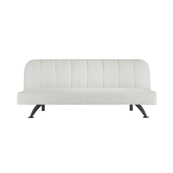 Bupton Sofa Bed Ivory Boucle / Matte Black | Assembly Required
