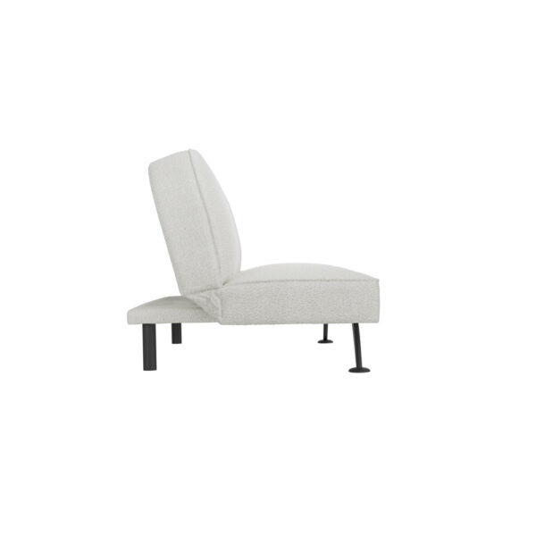 Bupton Sofa Bed Ivory Boucle / Matte Black | Assembly Required