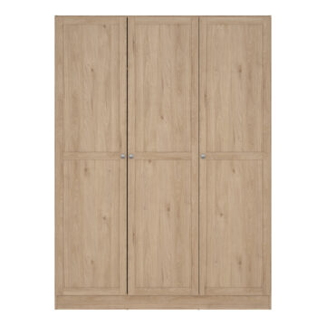 Bronte Wardrobe with 3 Frame Doors in Jackson Hickory