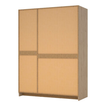 Bronte Wardrobe with 3 Frame Doors in Jackson Hickory
