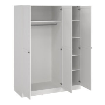 Bronte Wardrobe with 3 Frame Doors in White