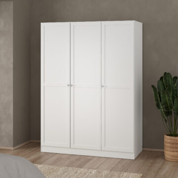 Bronte Wardrobe with 3 Frame Doors in White