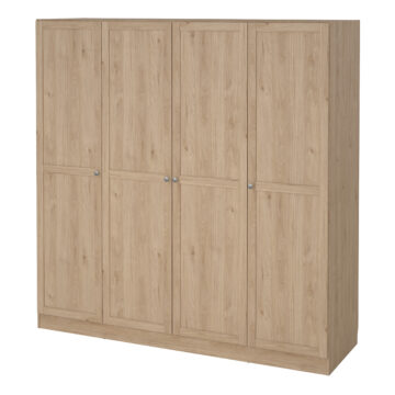 Bronte 4 Door Wardrobe | Jackson Hickory Finish