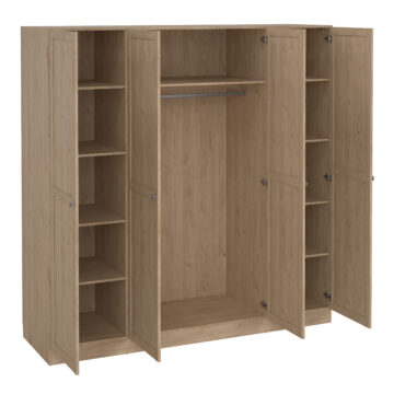 Bronte 4 Door Wardrobe | Jackson Hickory Finish