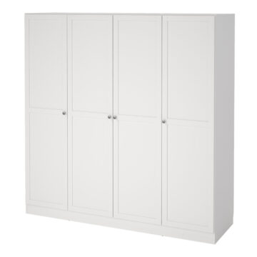 Bronte Wardrobe with 4 Frame Doors in White
