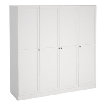 Bronte Wardrobe with 4 Frame Doors in White