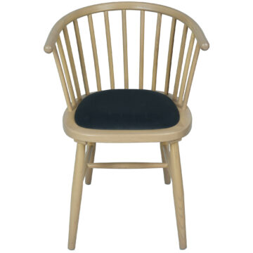 Bruges Upholstered Dining Carver Chair - Dark Grey Pad
